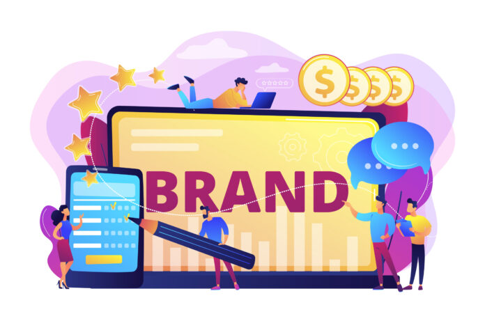 Brand reputation concept vector illustration